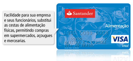 banner Cart�es Alimenta��o Visa Vale