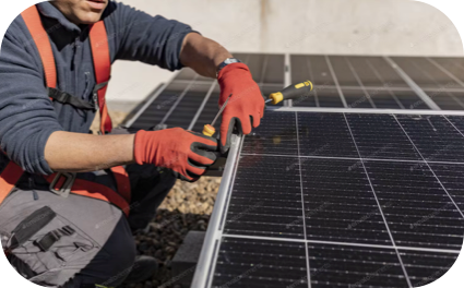 Um campo com muito mato e alguns geradores de energias eólicas.