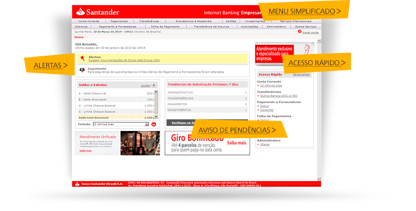 Santander Como Acessar