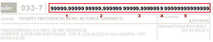 Detalhe do Boleto