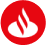 Logo do Santander com fundo redondo